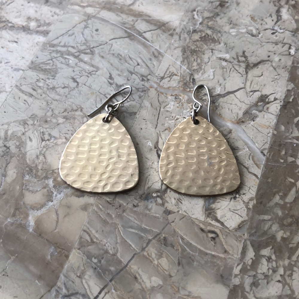 Gold triangle earrings!